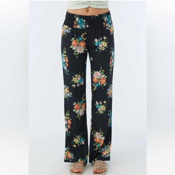 🔆O’Neill🔆 JOHNNY CORALINA WIDE LEG BEACH PANTS FLORAL elastic waist - Picture 15 of 16
